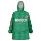 Custom Morocco Football Wearable Blanket Hoodie Dima Maghrib