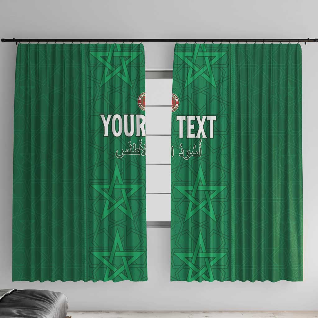 Custom Morocco Football Window Curtain Dima Maghrib