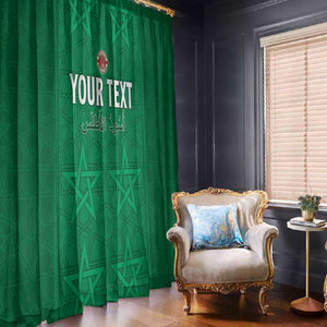 Custom Morocco Football Window Curtain Dima Maghrib