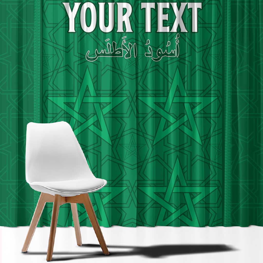 Custom Morocco Football Window Curtain Dima Maghrib