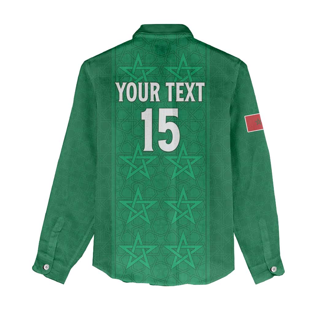 Custom Morocco Football Women Casual Shirt Dima Maghrib