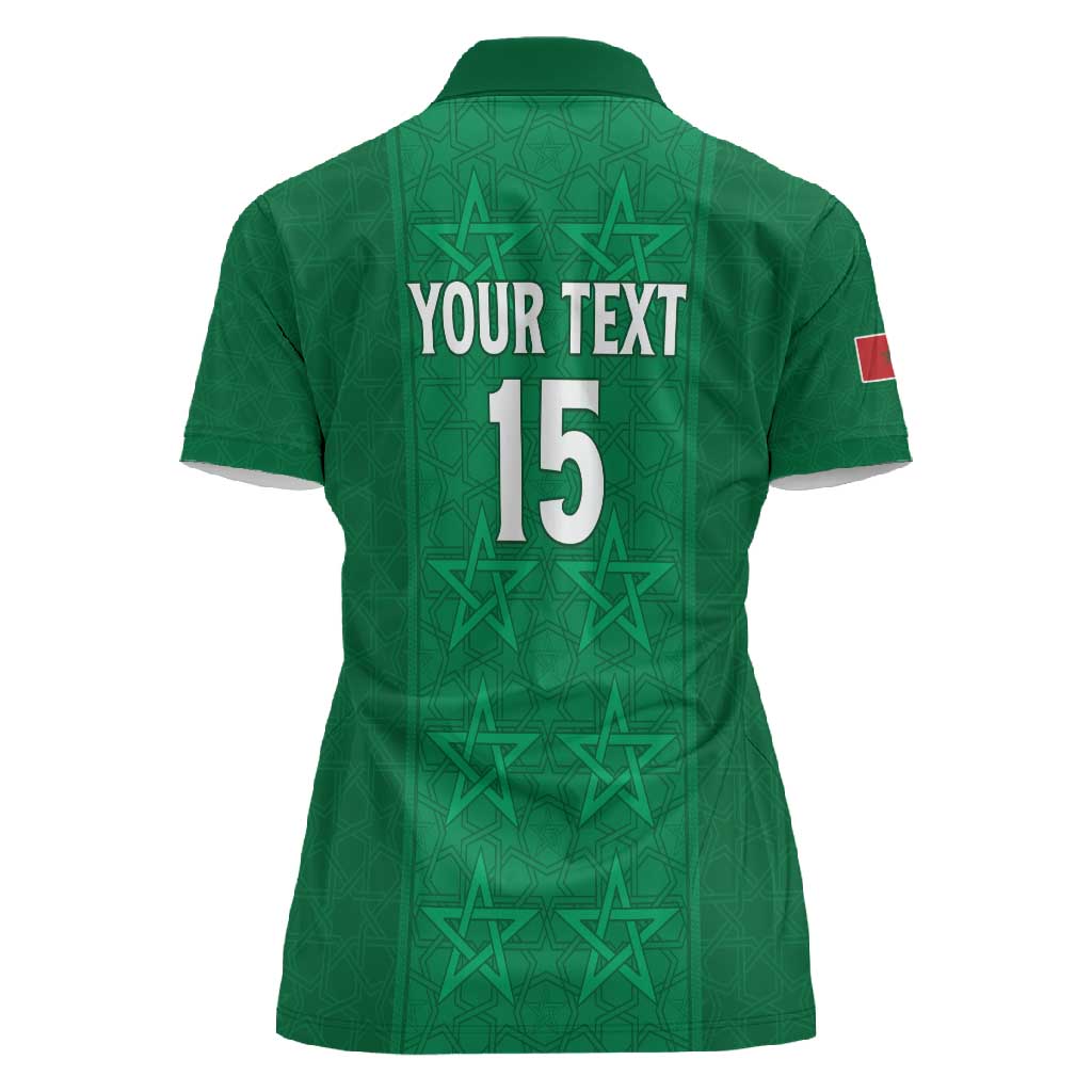 Custom Morocco Football Women Polo Shirt Dima Maghrib