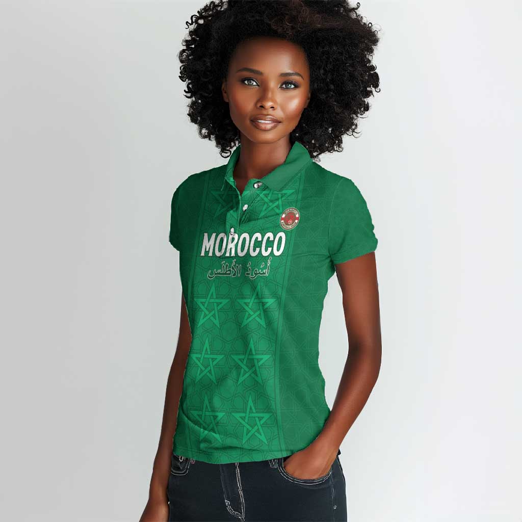 Custom Morocco Football Women Polo Shirt Dima Maghrib
