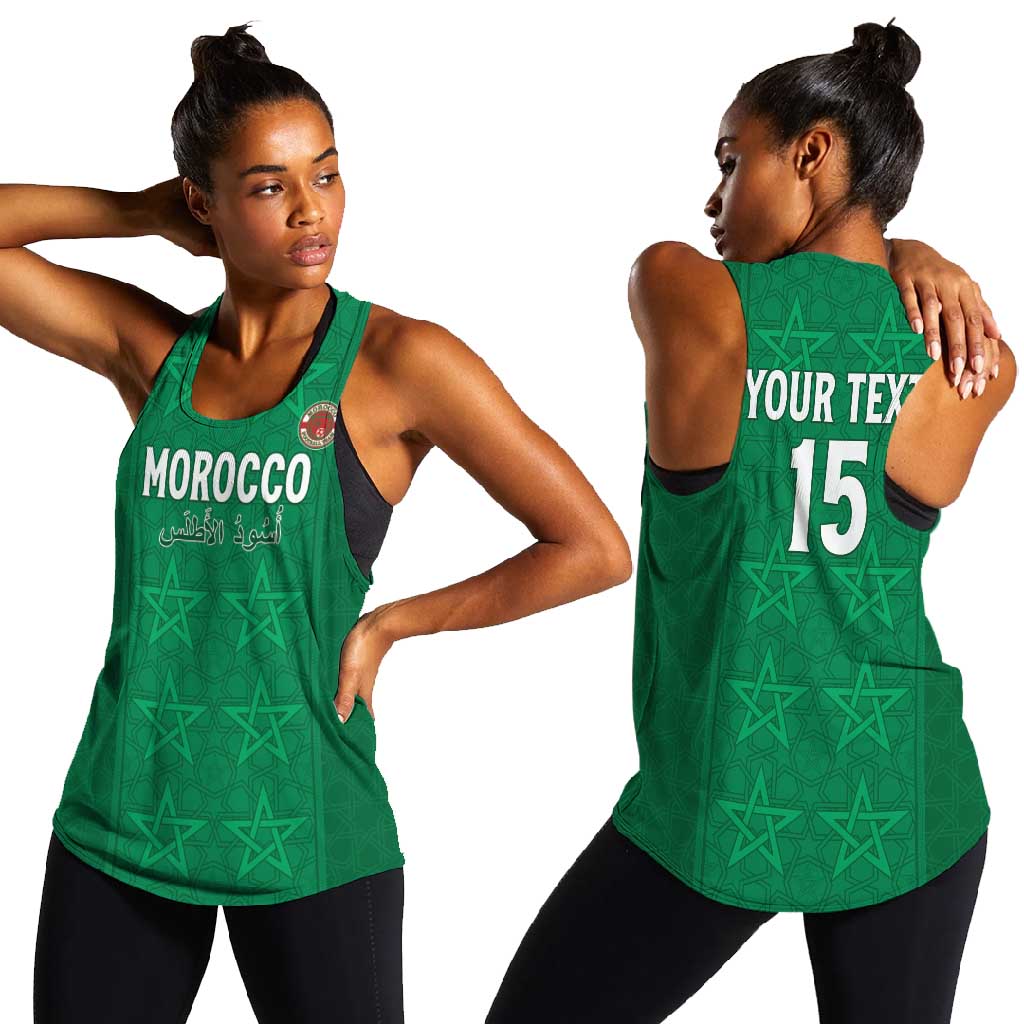 Custom Morocco Football Women Racerback Tank Dima Maghrib