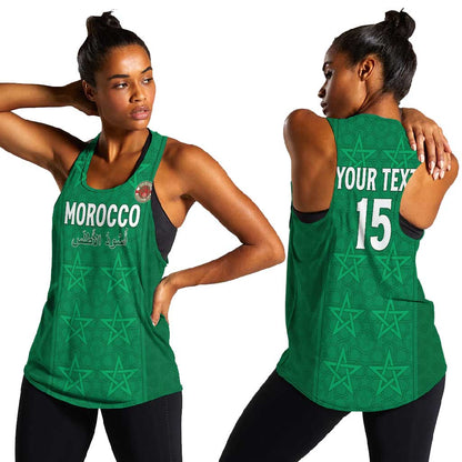 Custom Morocco Football Women Racerback Tank Dima Maghrib