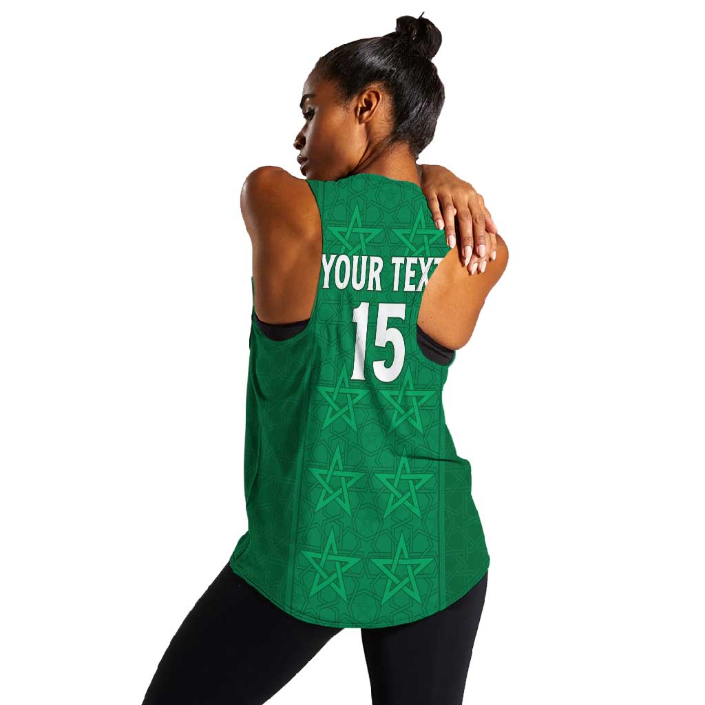 Custom Morocco Football Women Racerback Tank Dima Maghrib