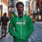 Custom Morocco Football Zip Hoodie Dima Maghrib