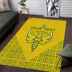 Custom Jamhuri ya Rwanda Football Area Rug Go Amavubi Go