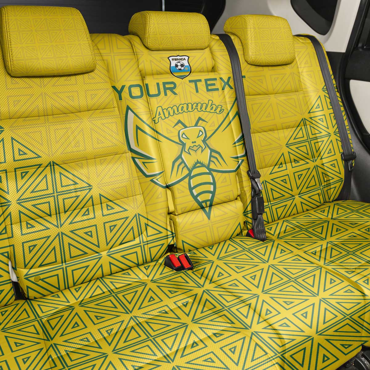 Custom Jamhuri ya Rwanda Football Back Car Seat Cover Go Amavubi Go