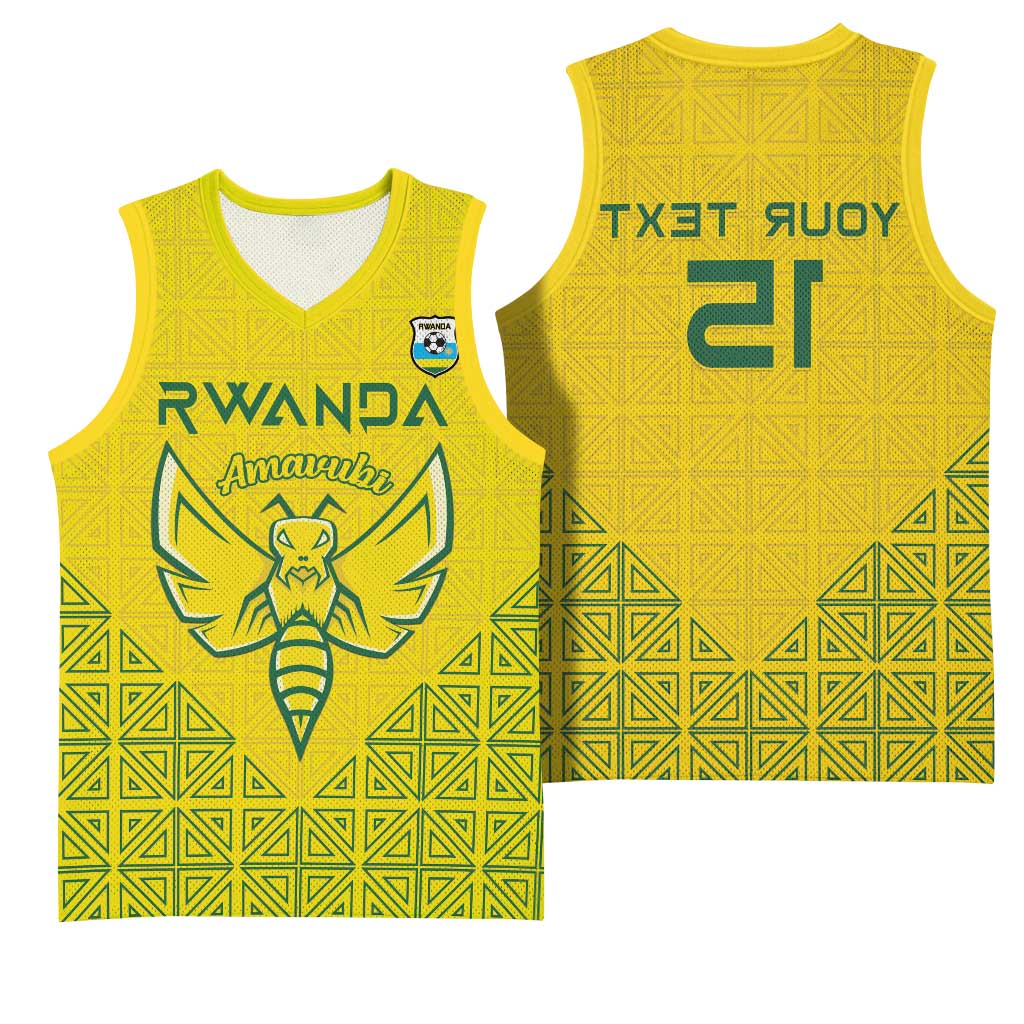 Custom Jamhuri ya Rwanda Football Basketball Jersey Go Amavubi Go - African Pride