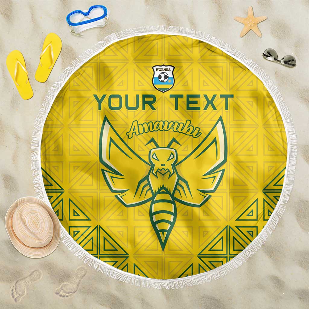 Custom Jamhuri ya Rwanda Football Beach Blanket Go Amavubi Go