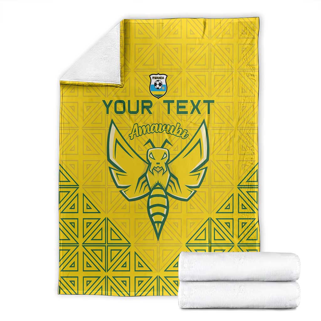 Custom Jamhuri ya Rwanda Football Blanket Go Amavubi Go
