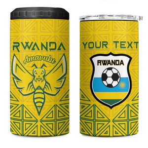 Custom Jamhuri ya Rwanda Football 4 in 1 Can Cooler Tumbler Go Amavubi Go