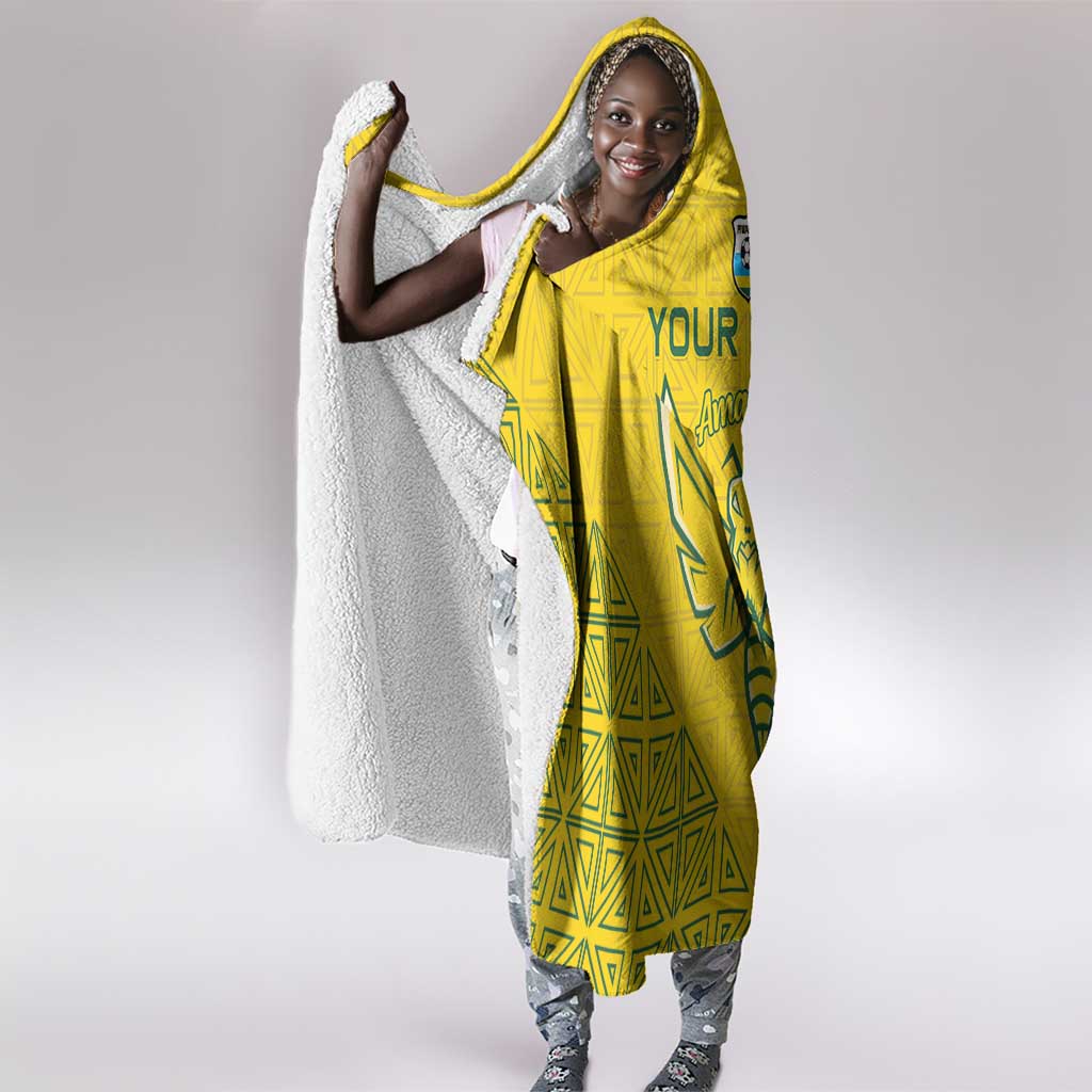 Custom Jamhuri ya Rwanda Football Hooded Blanket Go Amavubi Go