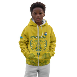 Custom Jamhuri ya Rwanda Football Kid Hoodie Go Amavubi Go