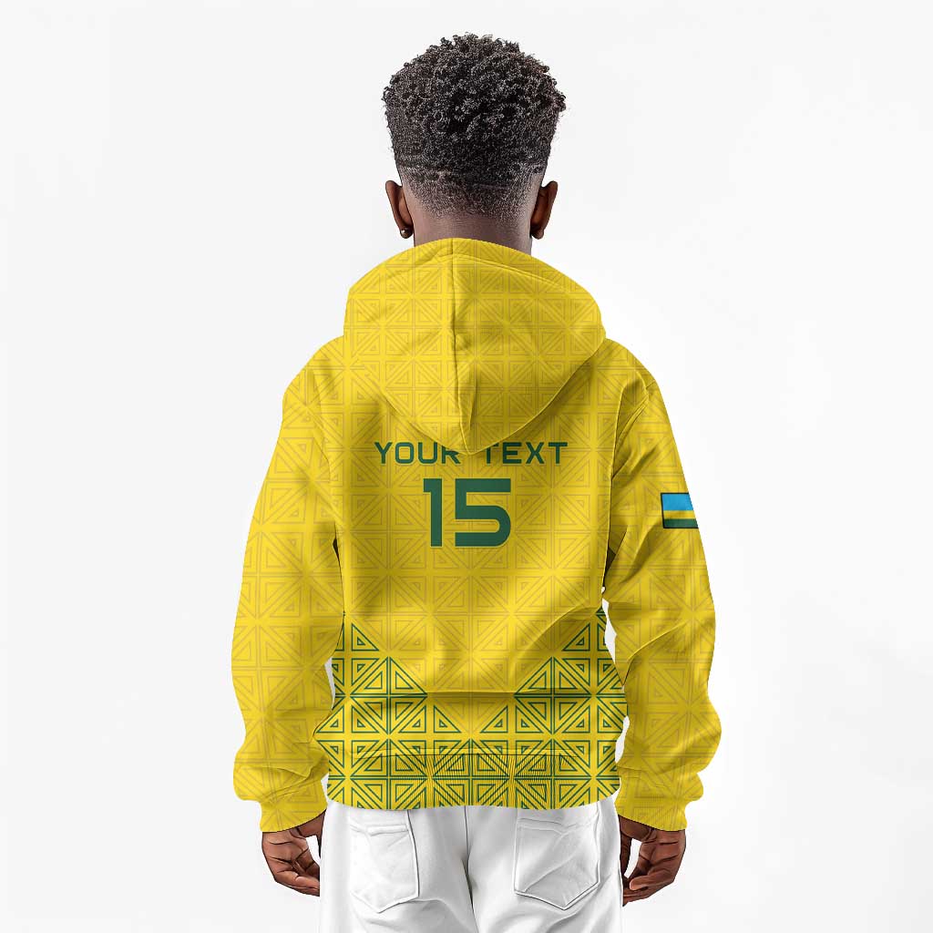 Custom Jamhuri ya Rwanda Football Kid Hoodie Go Amavubi Go