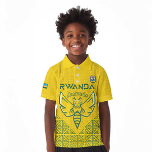 Custom Jamhuri ya Rwanda Football Kid Polo Shirt Go Amavubi Go