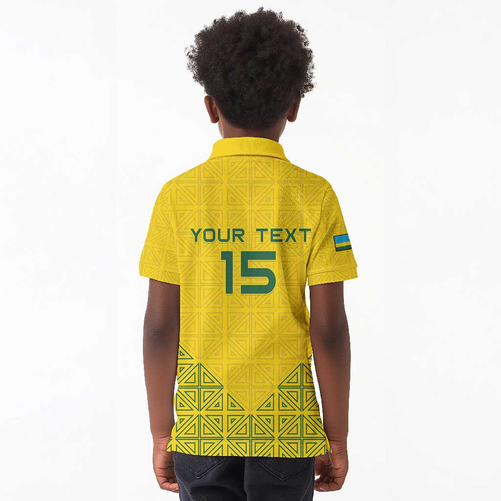 Custom Jamhuri ya Rwanda Football Kid Polo Shirt Go Amavubi Go