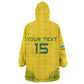 Custom Jamhuri ya Rwanda Football Kid Wearable Blanket Hoodie Go Amavubi Go