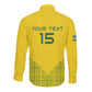 Custom Jamhuri ya Rwanda Football Long Sleeve Button Shirt Go Amavubi Go