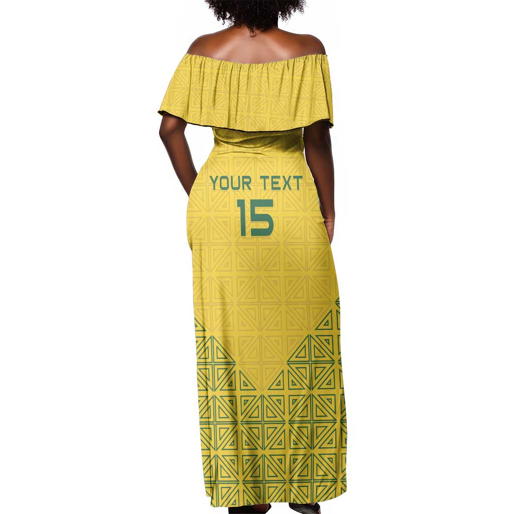 Custom Jamhuri ya Rwanda Football Off Shoulder Maxi Dress Go Amavubi Go