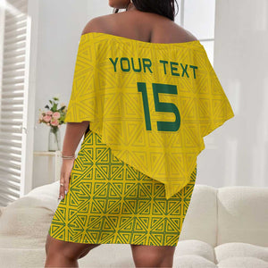 Custom Jamhuri ya Rwanda Football Off Shoulder Short Dress Go Amavubi Go