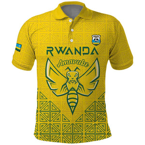 Custom Jamhuri ya Rwanda Football Polo Shirt Go Amavubi Go