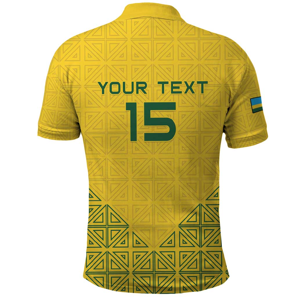 Custom Jamhuri ya Rwanda Football Polo Shirt Go Amavubi Go