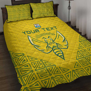Custom Jamhuri ya Rwanda Football Quilt Bed Set Go Amavubi Go