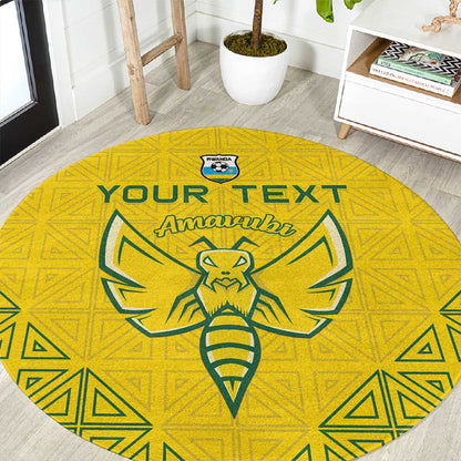 Custom Jamhuri ya Rwanda Football Round Carpet Go Amavubi Go