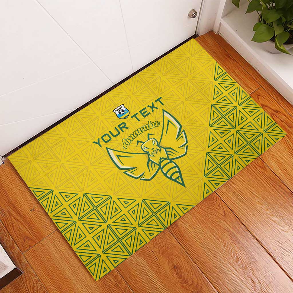 Custom Jamhuri ya Rwanda Football Rubber Doormat Go Amavubi Go