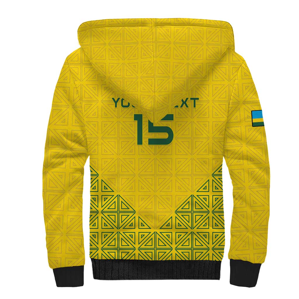 Custom Jamhuri ya Rwanda Football Sherpa Hoodie Go Amavubi Go