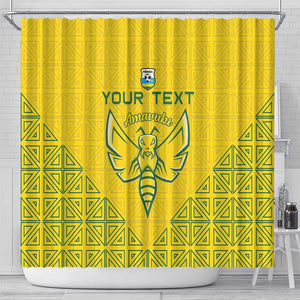 Custom Jamhuri ya Rwanda Football Shower Curtain Go Amavubi Go