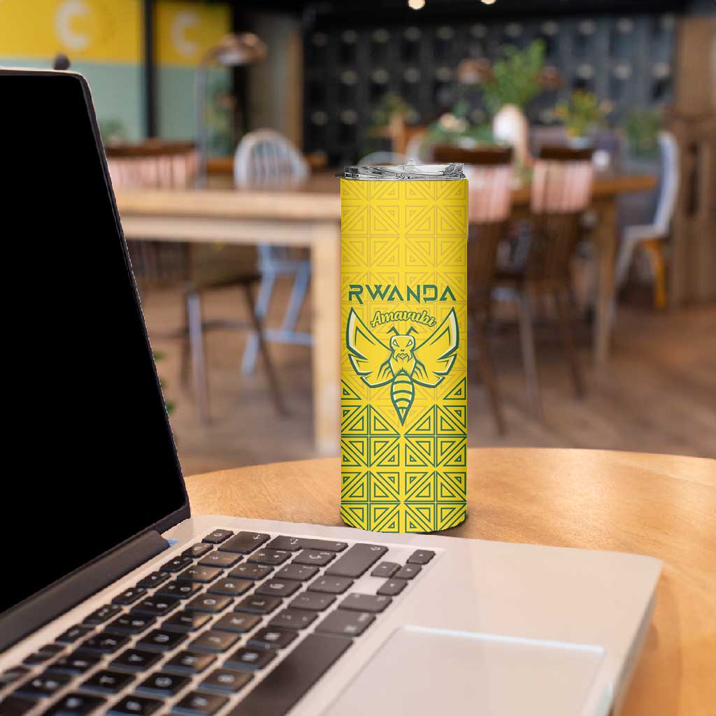 Custom Jamhuri ya Rwanda Football Skinny Tumbler Go Amavubi Go