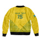 Custom Jamhuri ya Rwanda Football Sleeve Zip Bomber Jacket Go Amavubi Go