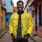 Custom Jamhuri ya Rwanda Football Sleeve Zip Bomber Jacket Go Amavubi Go