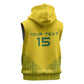 Custom Jamhuri ya Rwanda Football Sleeveless Hoodie Go Amavubi Go - African Pride