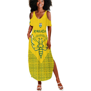 Custom Jamhuri ya Rwanda Football Summer Maxi Dress Go Amavubi Go