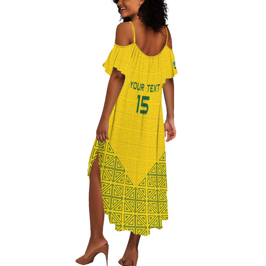 Custom Jamhuri ya Rwanda Football Summer Maxi Dress Go Amavubi Go
