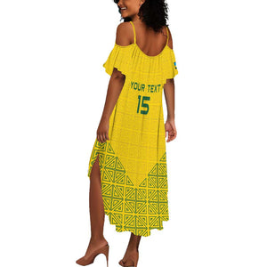 Custom Jamhuri ya Rwanda Football Summer Maxi Dress Go Amavubi Go