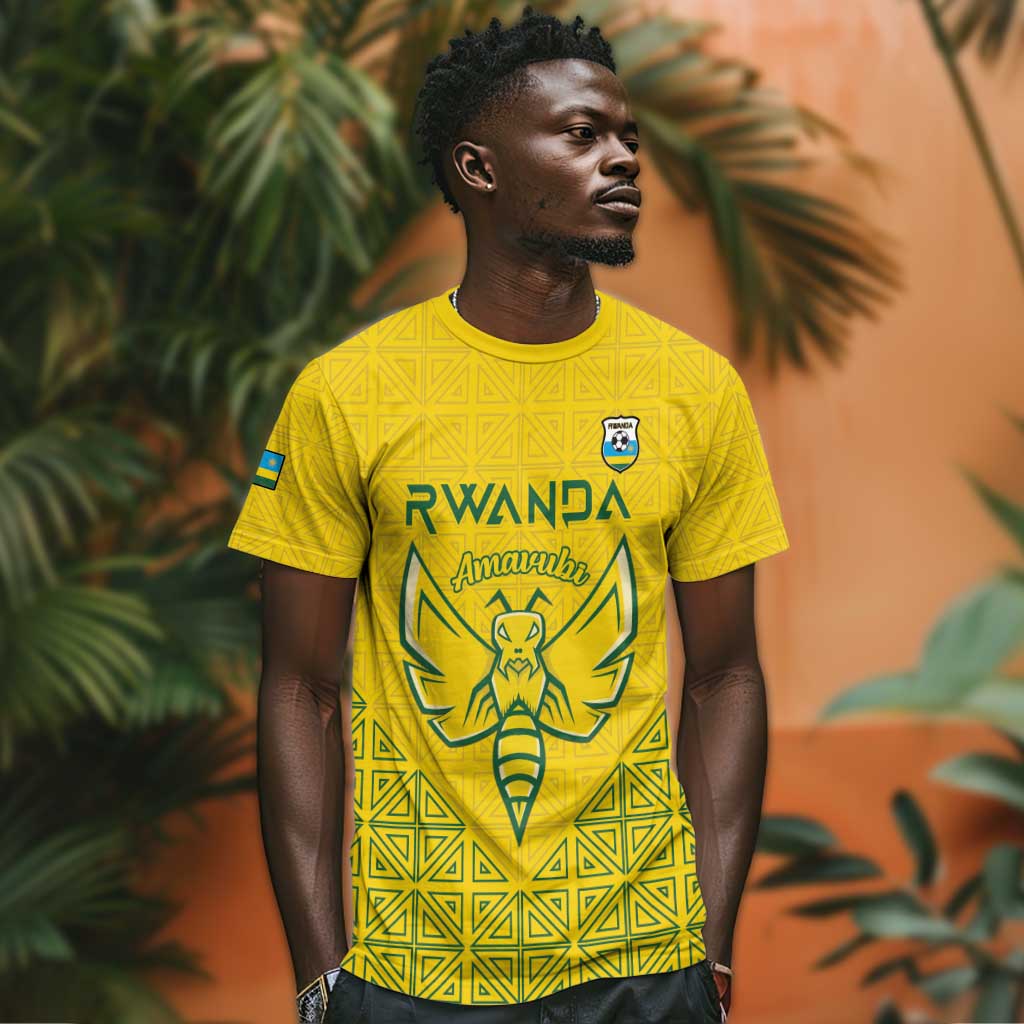 Custom Jamhuri ya Rwanda Football T shirt Go Amavubi Go