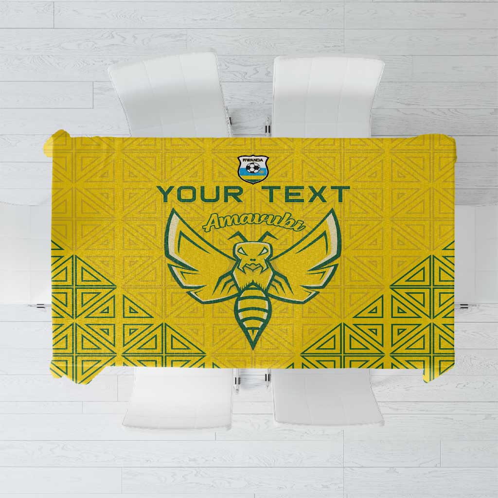Custom Jamhuri ya Rwanda Football Tablecloth Go Amavubi Go