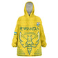 Custom Jamhuri ya Rwanda Football Wearable Blanket Hoodie Go Amavubi Go
