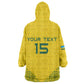 Custom Jamhuri ya Rwanda Football Wearable Blanket Hoodie Go Amavubi Go