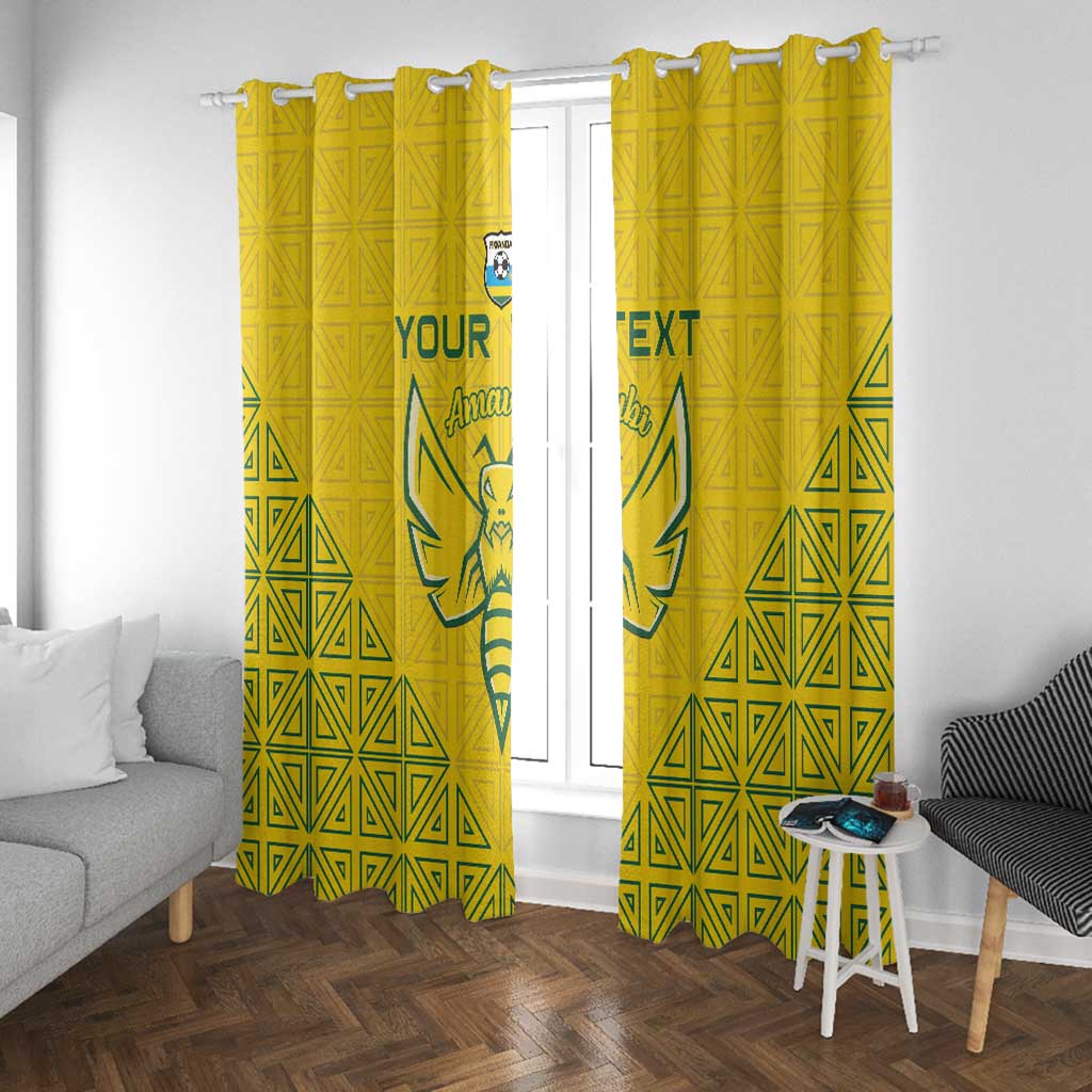 Custom Jamhuri ya Rwanda Football Window Curtain Go Amavubi Go