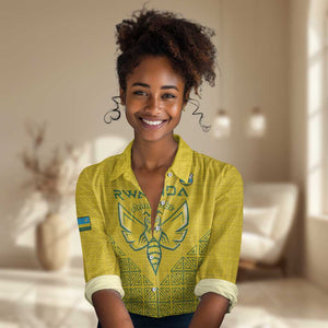 Custom Jamhuri ya Rwanda Football Women Casual Shirt Go Amavubi Go