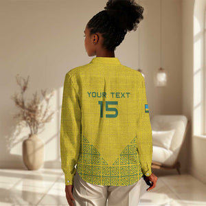 Custom Jamhuri ya Rwanda Football Women Casual Shirt Go Amavubi Go