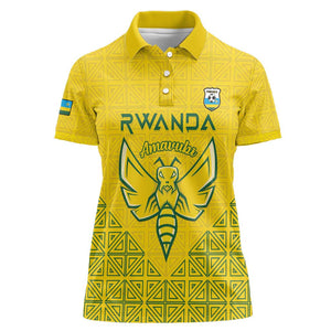 Custom Jamhuri ya Rwanda Football Women Polo Shirt Go Amavubi Go