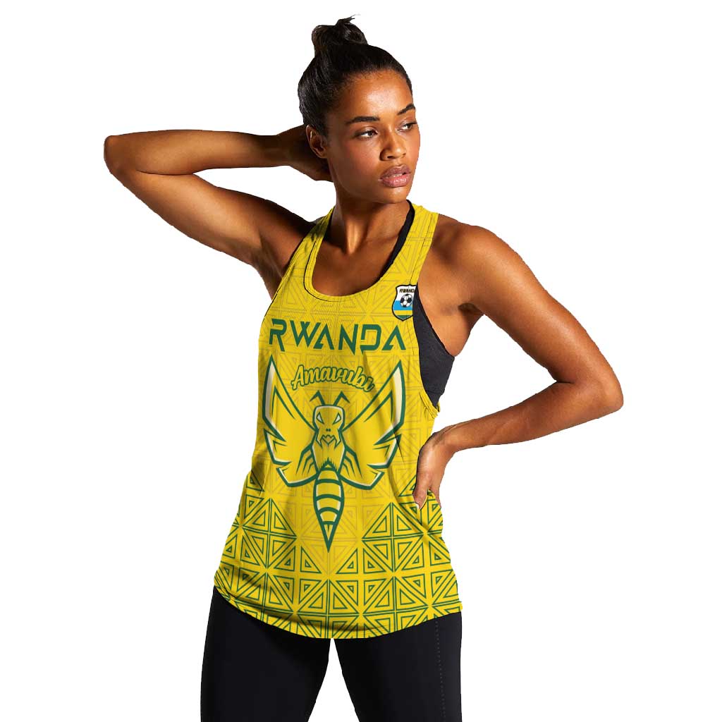 Custom Jamhuri ya Rwanda Football Women Racerback Tank Go Amavubi Go