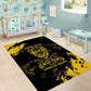 Personalized African-American Heroes Area Rug Bison Buffalo Soldiers - Black Grunge Style - African Pride